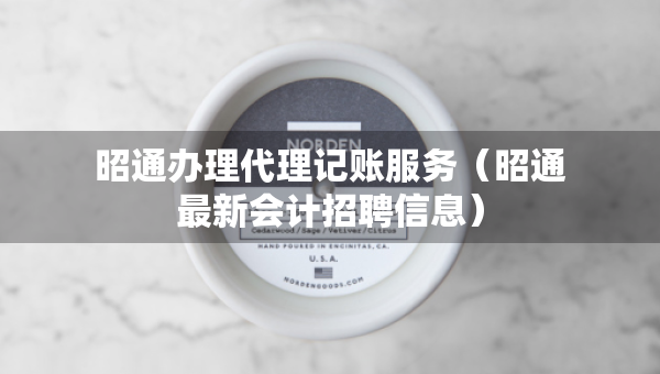昭通办理代理记账服务（昭通最新会计招聘信息）