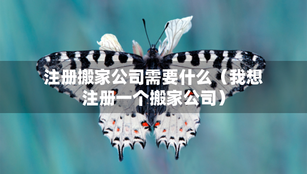 注册搬家公司需要什么（我想注册一个搬家公司）