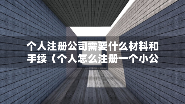 个人注册公司需要什么材料和手续（个人怎么注册一个小公司）