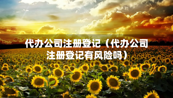 代办公司注册登记（代办公司注册登记有风险吗）