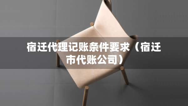 宿迁代理记账条件要求（宿迁市代账公司）