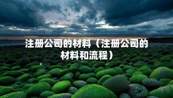注册公司的材料（注册公司的材料和流程）