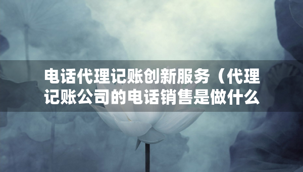 电话代理记账创新服务（代理记账公司的电话销售是做什么的）