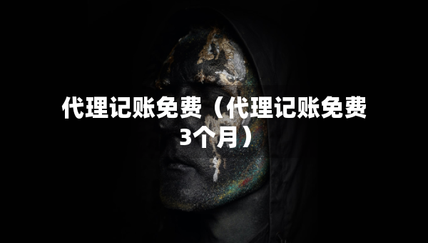 代理记账免费（代理记账免费3个月）