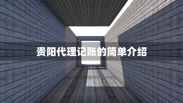 贵阳代理记账的简单介绍