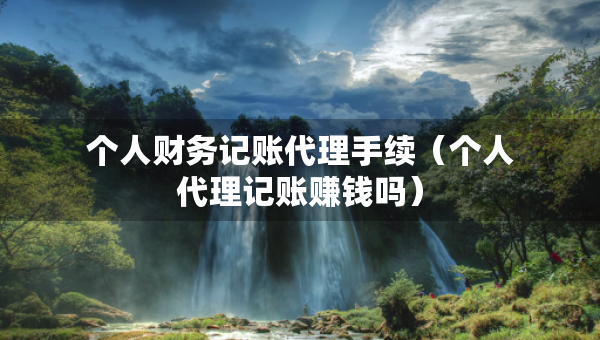 个人财务记账代理手续（个人代理记账赚钱吗）