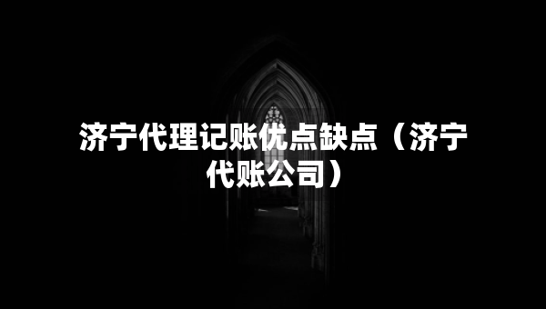 济宁代理记账优点缺点（济宁代账公司）