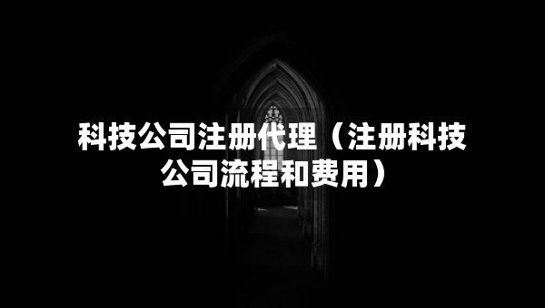 科技公司注册代理（注册科技公司流程和费用）
