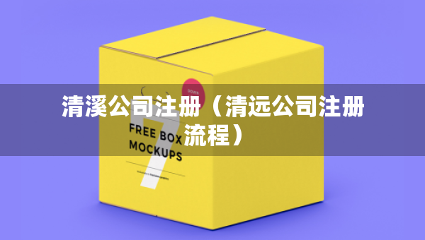 清溪公司注册（清远公司注册流程）