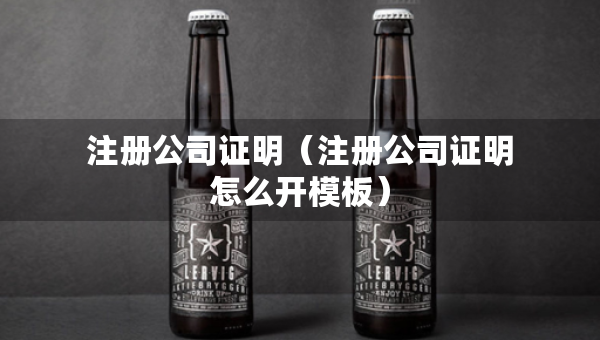 注册公司证明（注册公司证明怎么开模板）