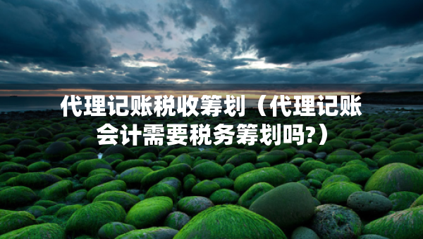 代理记账税收筹划（代理记账会计需要税务筹划吗?）