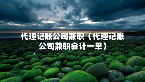 代理记账公司兼职（代理记账公司兼职会计一单）