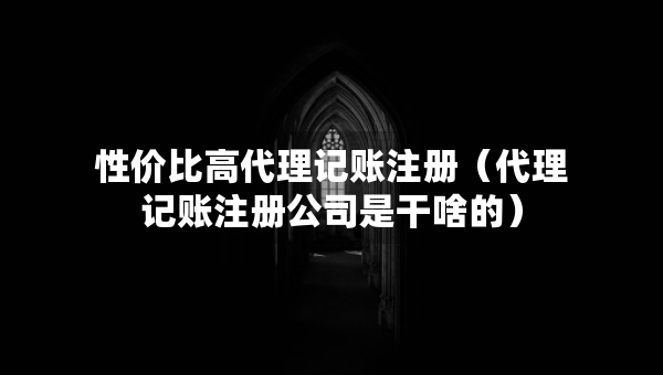 性价比高代理记账注册（代理记账注册公司是干啥的）