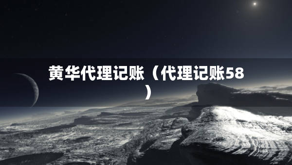 黄华代理记账（代理记账58）