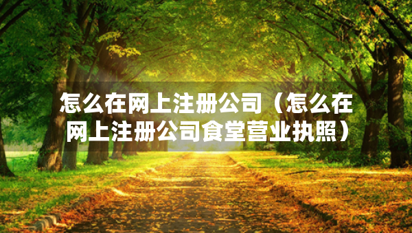 怎么在网上注册公司（怎么在网上注册公司食堂营业执照）