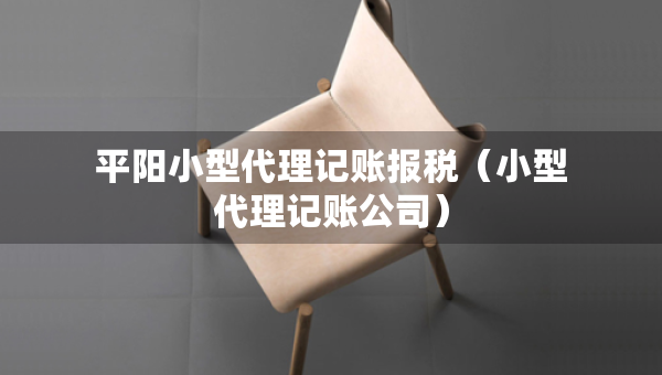 平阳小型代理记账报税（小型代理记账公司）