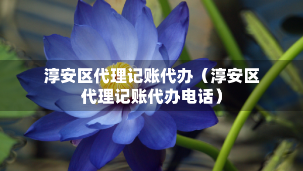 淳安区代理记账代办（淳安区代理记账代办电话）