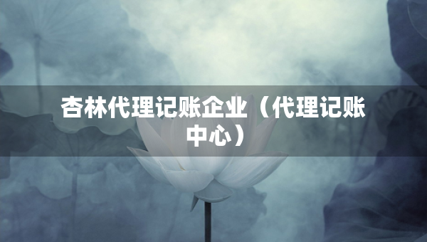 杏林代理记账企业（代理记账中心）