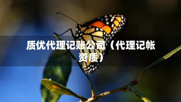 质优代理记账公司（代理记帐资质）