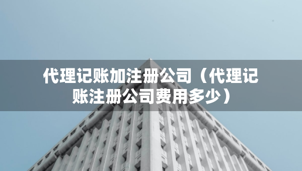代理记账加注册公司（代理记账注册公司费用多少）