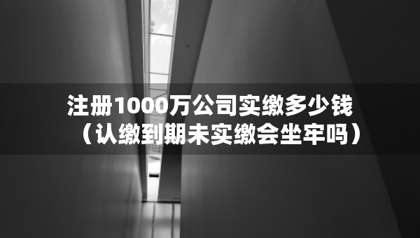 注册1000万公司实缴多少钱（认缴到期未实缴会坐牢吗）