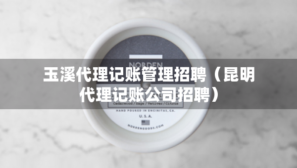 玉溪代理记账管理招聘（昆明代理记账公司招聘）