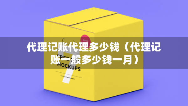 代理记账代理多少钱（代理记账一般多少钱一月）