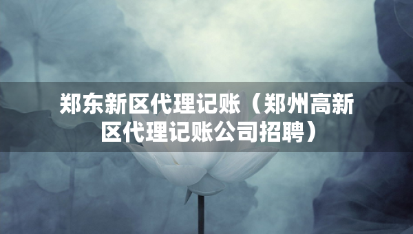 郑东新区代理记账（郑州高新区代理记账公司招聘）
