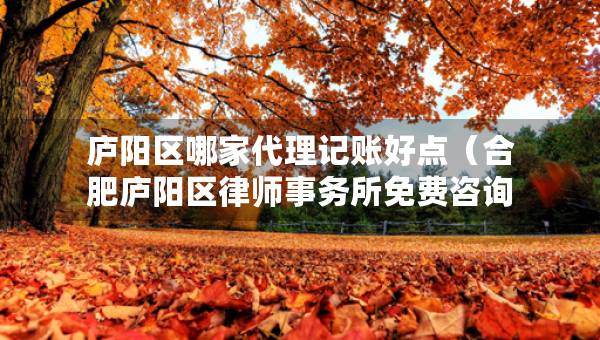 庐阳区哪家代理记账好点（合肥庐阳区律师事务所免费咨询电话）