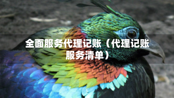 全面服务代理记账（代理记账服务清单）
