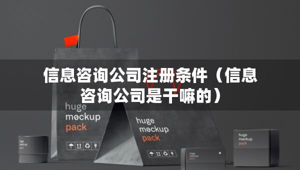 信息咨询公司注册条件（信息咨询公司是干嘛的）