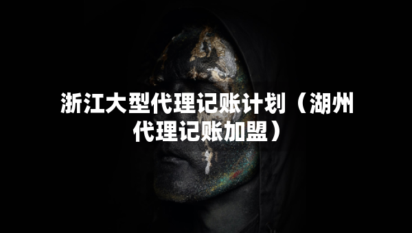 浙江大型代理记账计划(湖州代理记账加盟) 浙江大型代理记账计划(湖州代理记账加盟)