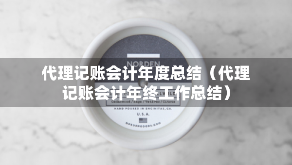 代理记账会计年度总结（代理记账会计年终工作总结）