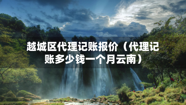 越城区代理记账报价（代理记账多少钱一个月云南）