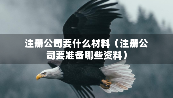 注册公司要什么材料（注册公司要准备哪些资料）