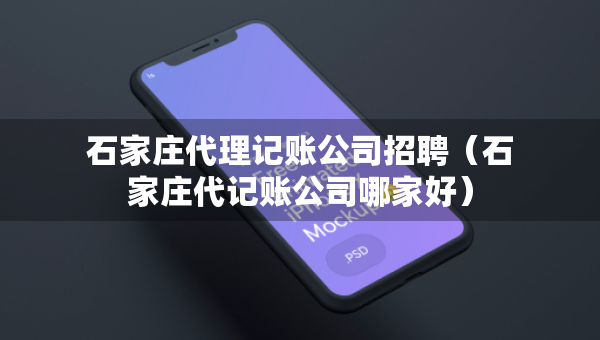 石家庄代理记账公司招聘（石家庄代记账公司哪家好）
