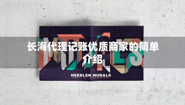 长海代理记账优质商家的简单介绍