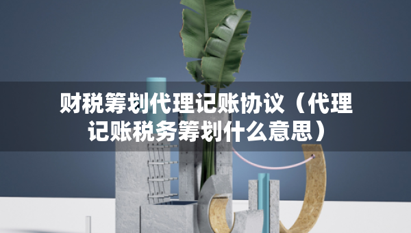 财税筹划代理记账协议（代理记账税务筹划什么意思）