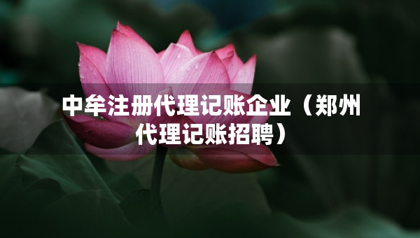 中牟注册代理记账企业（郑州代理记账招聘）