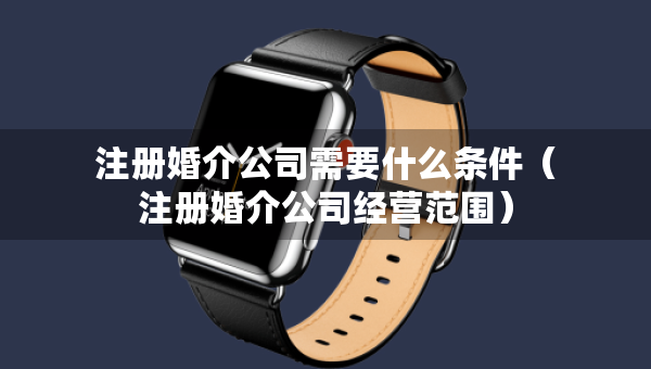 注册婚介公司需要什么条件（注册婚介公司经营范围）