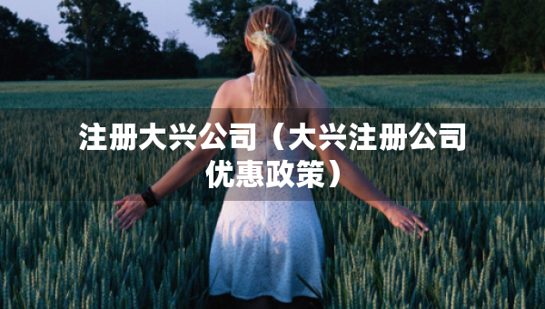 注册大兴公司（大兴注册公司优惠政策）