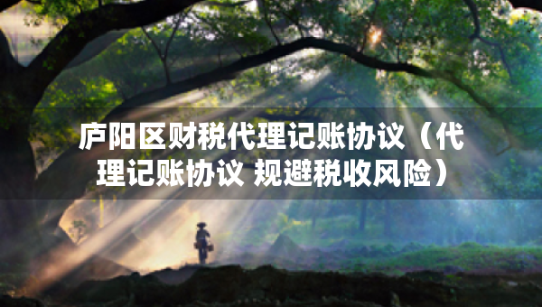 庐阳区财税代理记账协议（代理记账协议 规避税收风险）