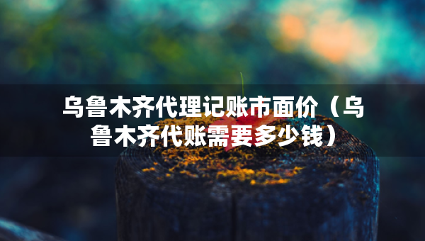 乌鲁木齐代理记账市面价（乌鲁木齐代账需要多少钱）