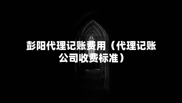 彭阳代理记账费用（代理记账公司收费标准）