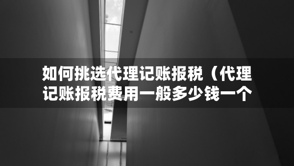 如何挑选代理记账报税（代理记账报税费用一般多少钱一个月）