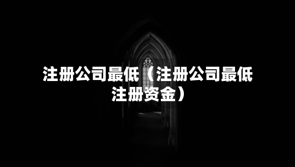 注册公司最低（注册公司最低注册资金）