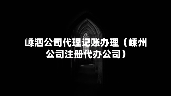 嵊泗公司代理记账办理（嵊州公司注册代办公司）