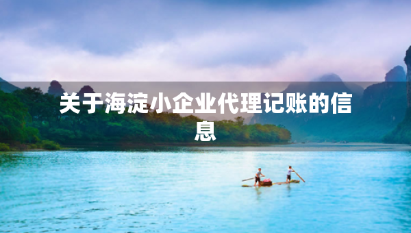 关于海淀小企业代理记账的信息
