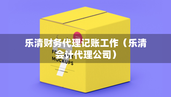 乐清财务代理记账工作（乐清会计代理公司）