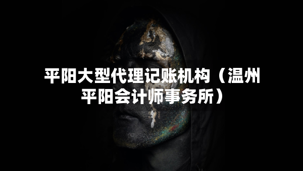 平阳大型代理记账机构（温州平阳会计师事务所）